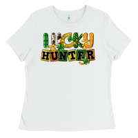 White Lucky hunter St. Patrick's Day Ladies Tee - CowGirlArtShop
