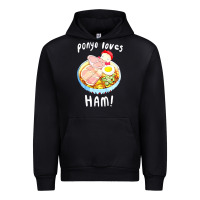 Black studio ghibli ponyo loves ham Urban Hoodie - linhVisuals