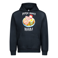 Navy studio ghibli ponyo loves ham Urban Hoodie - linhVisuals