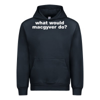 Navy what would macgyver do Urban Hoodie - linhVisuals