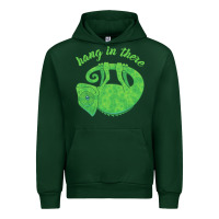 Forest Green hang in there magical chameleon Urban Hoodie - linhVisuals