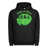 Pigment Black hang in there magical chameleon Urban Hoodie - linhVisuals