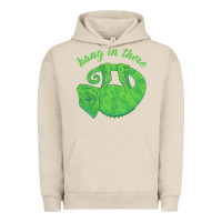 Pigment French Oak hang in there magical chameleon Urban Hoodie - linhVisuals