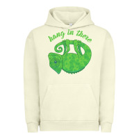 Pigment Pistachio hang in there magical chameleon Urban Hoodie - linhVisuals