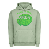 Pigment Oil Green hang in there magical chameleon Urban Hoodie - linhVisuals