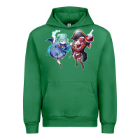 Emerald Houshou Marine and Uruha Rushia Urban Hoodie - linhVisuals