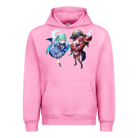 Fuchsia Pink Houshou Marine and Uruha Rushia Urban Hoodie - linhVisuals