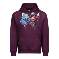 Mauve Wine Houshou Marine and Uruha Rushia Urban Hoodie - linhVisuals