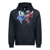 Navy Houshou Marine and Uruha Rushia Urban Hoodie - linhVisuals