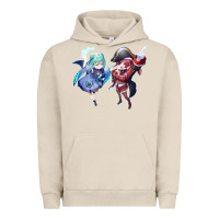 Pigment French Oak Houshou Marine and Uruha Rushia Urban Hoodie - linhVisuals