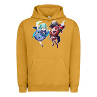 Pigment Peanut Butter Houshou Marine and Uruha Rushia Urban Hoodie - linhVisuals