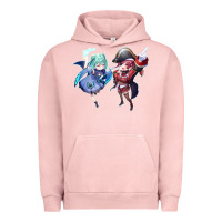 Pigment Salmon Houshou Marine and Uruha Rushia Urban Hoodie - linhVisuals