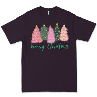 Plum merry christmas trees Premium Tee - CowGirlArtShop