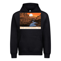 Black vintage grand canyon national park retro colorado river 80s Urban Hoodie - linhVisuals