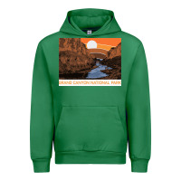 Emerald vintage grand canyon national park retro colorado river 80s Urban Hoodie - linhVisuals