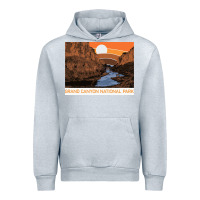 Heather Grey vintage grand canyon national park retro colorado river 80s Urban Hoodie - linhVisuals