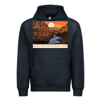 Navy vintage grand canyon national park retro colorado river 80s Urban Hoodie - linhVisuals