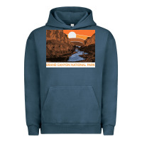 Pigment Midnight Navy vintage grand canyon national park retro colorado river 80s Urban Hoodie - linhVisuals