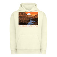 Pigment Pistachio vintage grand canyon national park retro colorado river 80s Urban Hoodie - linhVisuals