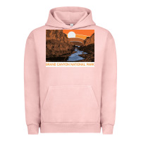 Pigment Salmon vintage grand canyon national park retro colorado river 80s Urban Hoodie - linhVisuals