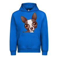 Cobalt zippy the boston terrier Urban Hoodie - linhVisuals