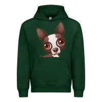 Forest Green zippy the boston terrier Urban Hoodie - linhVisuals