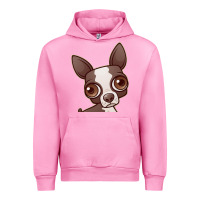 Fuchsia Pink zippy the boston terrier Urban Hoodie - linhVisuals