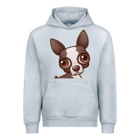 Heather Grey zippy the boston terrier Urban Hoodie - linhVisuals