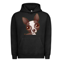 Pigment Black zippy the boston terrier Urban Hoodie - linhVisuals