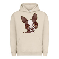 Pigment French Oak zippy the boston terrier Urban Hoodie - linhVisuals