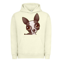 Pigment Pistachio zippy the boston terrier Urban Hoodie - linhVisuals
