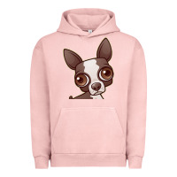 Pigment Salmon zippy the boston terrier Urban Hoodie - linhVisuals