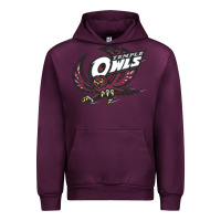 Mauve Wine temple owls Urban Hoodie - linhVisuals