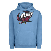 Pigment Pebble Blue temple owls Urban Hoodie - linhVisuals