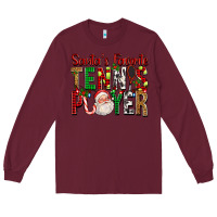 Burgundy Santa's Favorite Tennis Player For Christmas Long Sleeve Tee - FaDigitalArtStudio