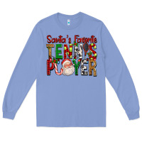 Colony Blue Santa's Favorite Tennis Player For Christmas Long Sleeve Tee - FaDigitalArtStudio