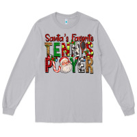 Moon Dust Santa's Favorite Tennis Player For Christmas Long Sleeve Tee - FaDigitalArtStudio
