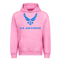Fuchsia Pink us force usaf distressed Urban Hoodie - linhVisuals
