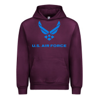 Mauve Wine us force usaf distressed Urban Hoodie - linhVisuals