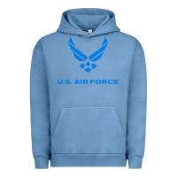 Pigment Pebble Blue us force usaf distressed Urban Hoodie - linhVisuals