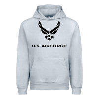 Heather Grey us air force usaf distressed Urban Hoodie - linhVisuals