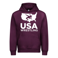 Mauve Wine usa fight Urban Hoodie - linhVisuals