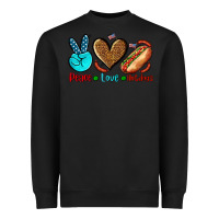 Black peace love hotdogs Heavyweight Sweatshirt - AdoDesignShop