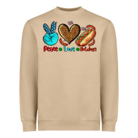 Mushroom peace love hotdogs Heavyweight Sweatshirt - AdoDesignShop