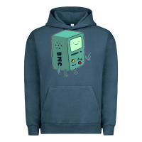 Pigment Midnight Navy Bmo Adventure Time Urban Hoodie - linhVisuals