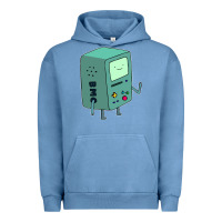 Pigment Pebble Blue Bmo Adventure Time Urban Hoodie - linhVisuals
