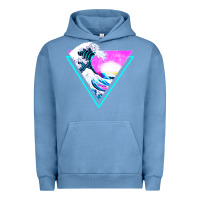 Pigment Pebble Blue vaporwave aesthetic Urban Hoodie - linhVisuals
