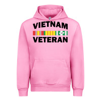 Fuchsia Pink vietnam veteran flag Urban Hoodie - linhVisuals