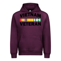 Mauve Wine vietnam veteran flag Urban Hoodie - linhVisuals