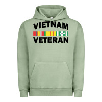 Pigment Oil Green vietnam veteran flag Urban Hoodie - linhVisuals